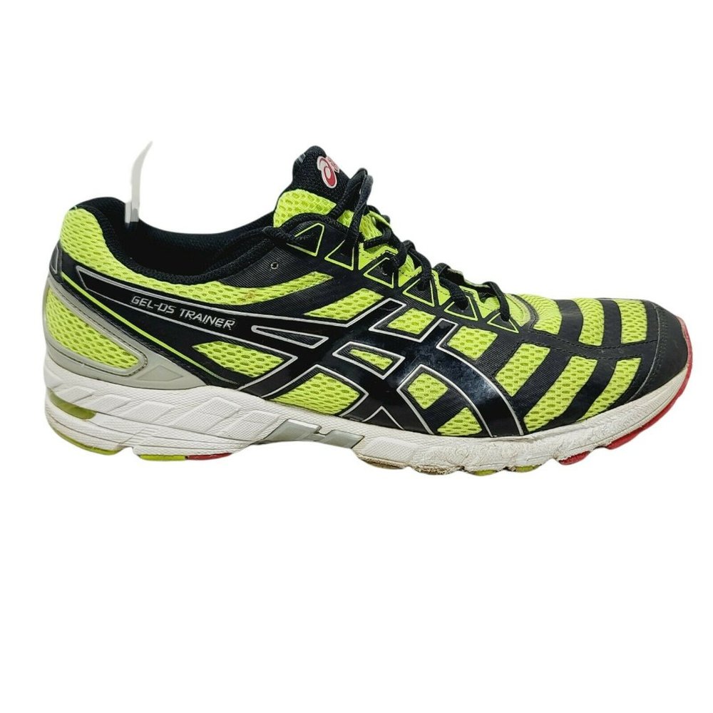 ASICS Mens GEL-DS Size 13 T305N Black Neon Green Running Trainer Sneakers